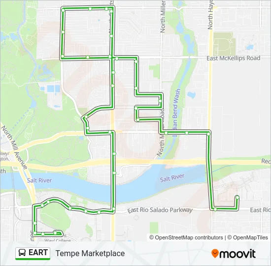Mapa de EART de autobús