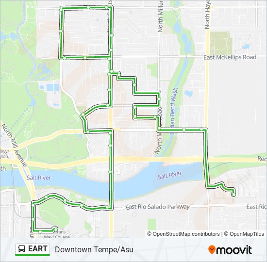 EART bus Line Map