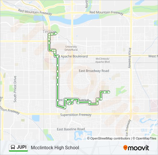 JUPI bus Line Map