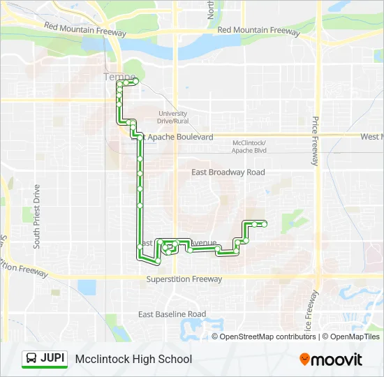 JUPI Bus Line Map