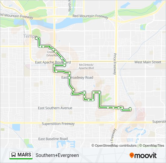 MARS Bus Line Map
