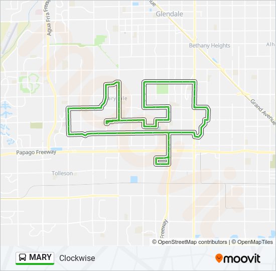 MARY bus Line Map