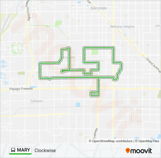 MARY Bus Line Map