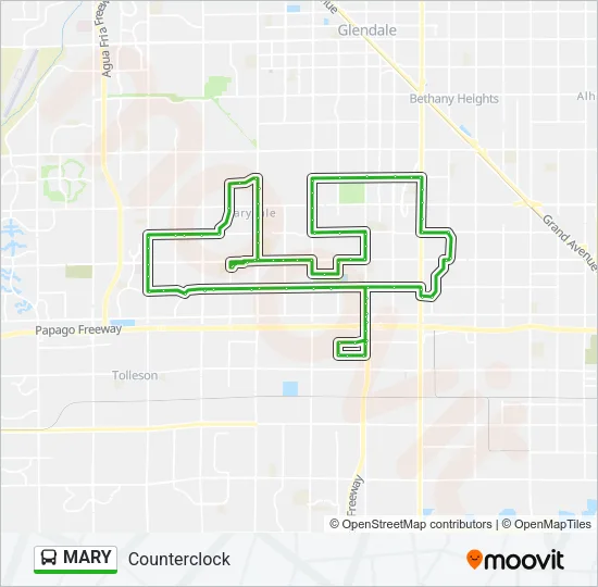 MARY Bus Line Map