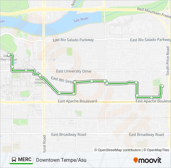 Mapa de MERC de autobús