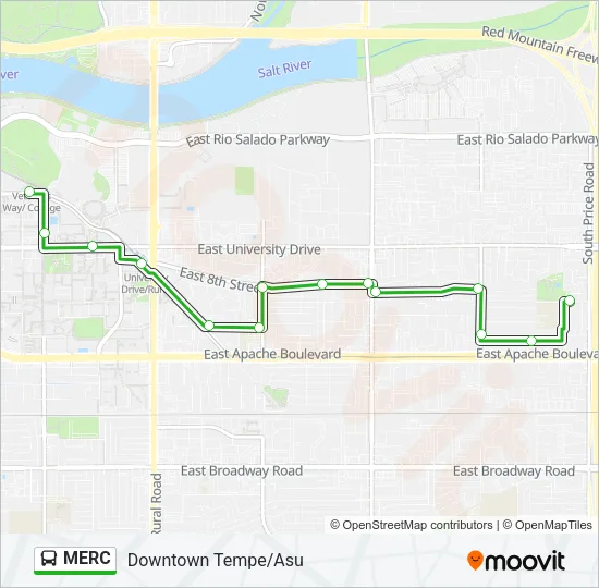 MERC Bus Line Map