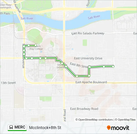 Mapa de MERC de autobús