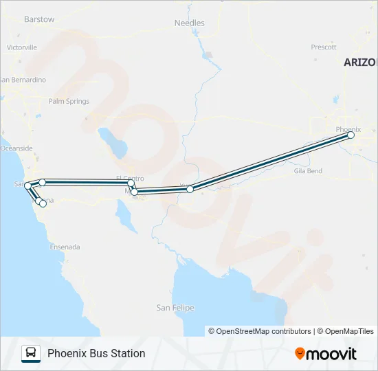 GREYHOUND US0851 Bus Line Map