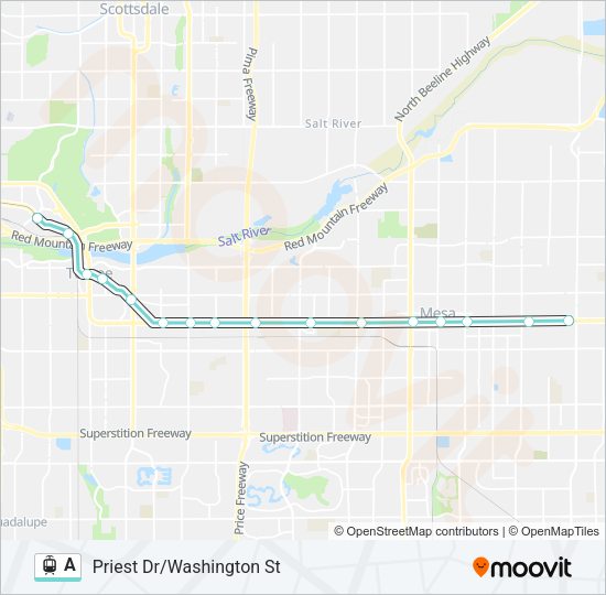 A Light Rail Line Map