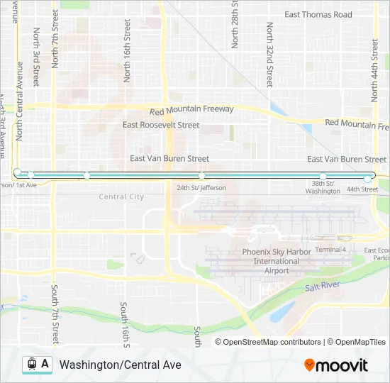A Light Rail Line Map