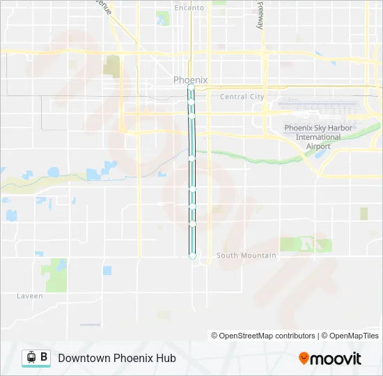 B Light Rail Line Map
