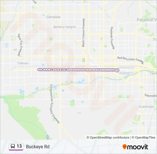 13 Bus Line Map