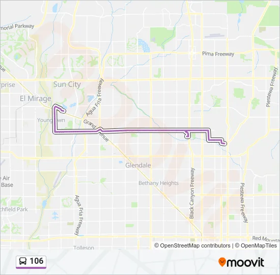 106 Bus Line Map