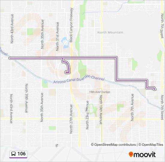 106 Bus Line Map