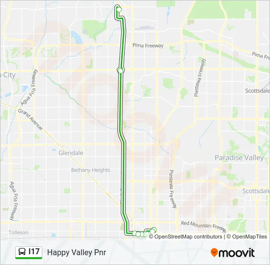 I17 Bus Line Map