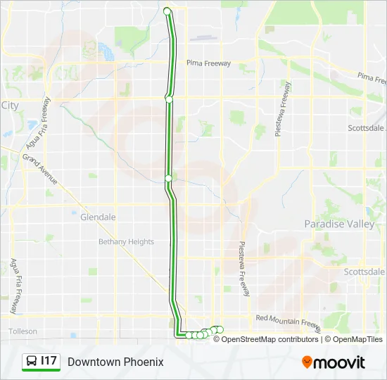 I17 Bus Line Map