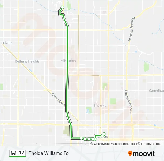 I17 Bus Line Map