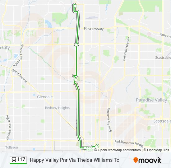 I17 bus Line Map