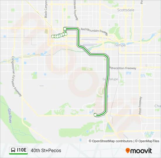 I10E Bus Line Map
