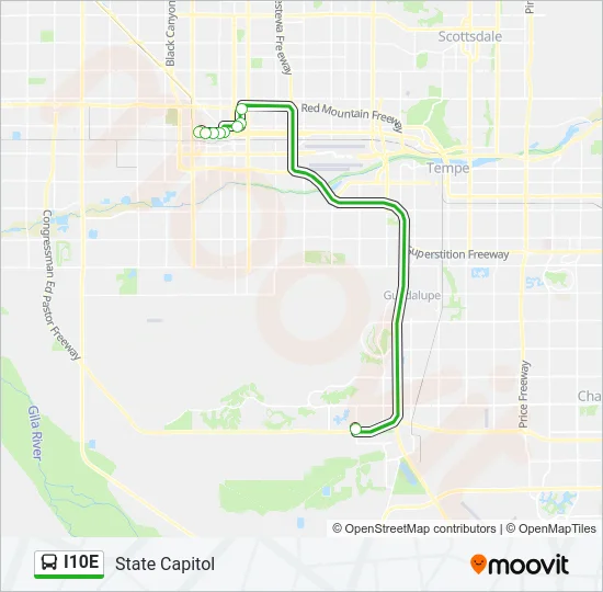 I10E Bus Line Map