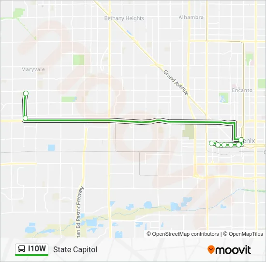 I10W Bus Line Map