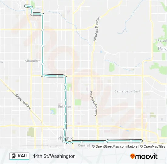 RAIL Light Rail Line Map