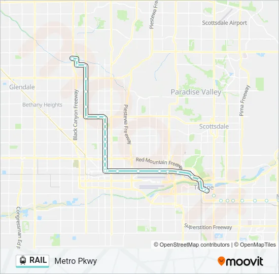 RAIL Light Rail Line Map