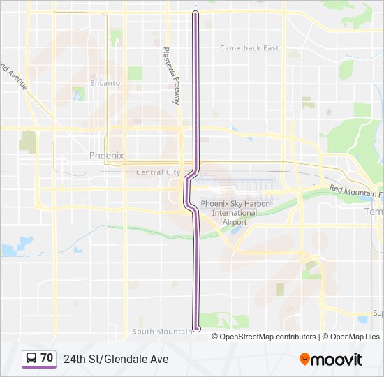 Mapa de 70 de autobús