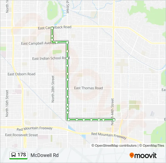 17S Bus Line Map