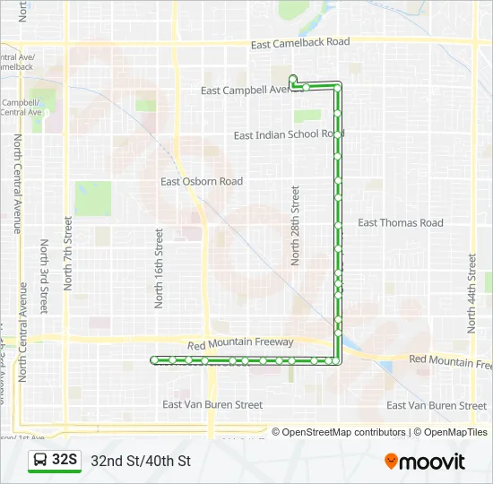 32S Bus Line Map