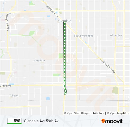 59S bus Line Map