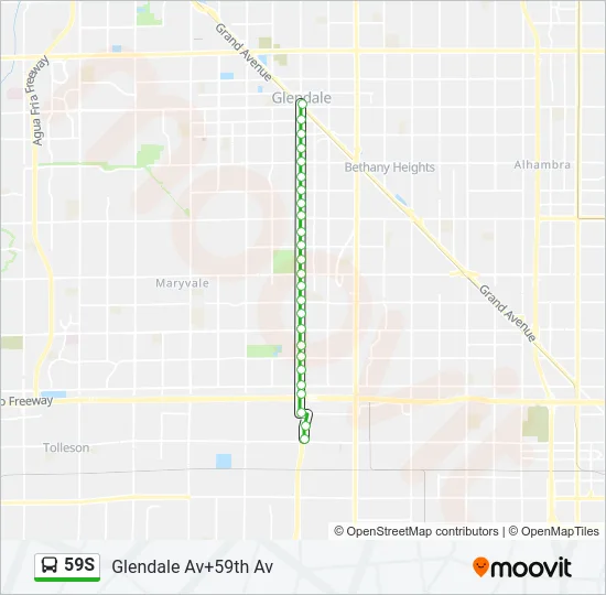59S Bus Line Map