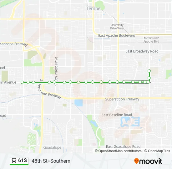61S Bus Line Map