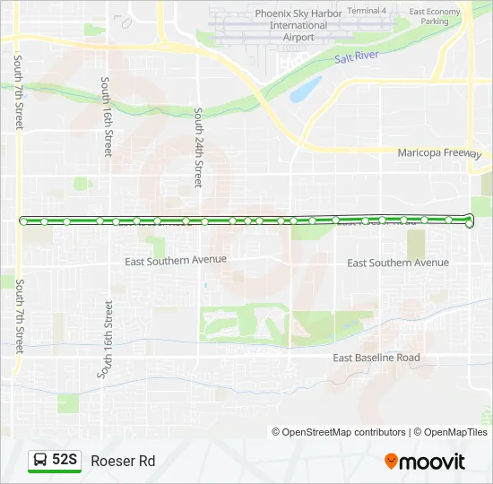 52S Bus Line Map