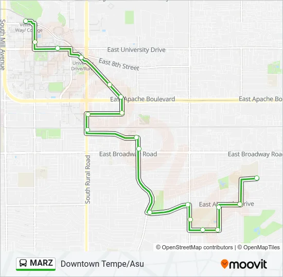 MARZ Bus Line Map