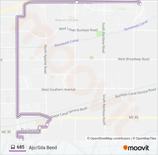 685 Bus Line Map