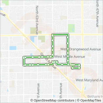GUS1 Bus Line Map