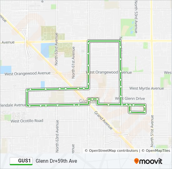 GUS1 bus Line Map