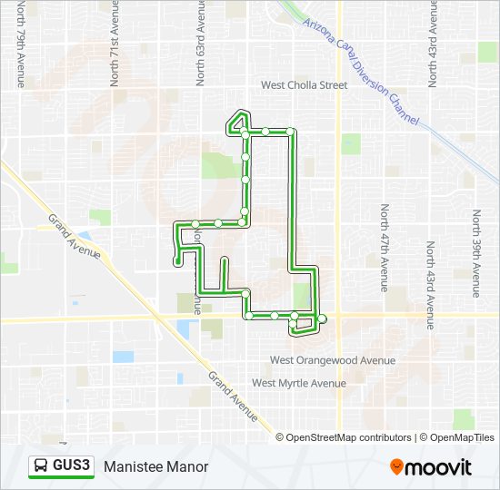 Mapa de GUS3 de autobús