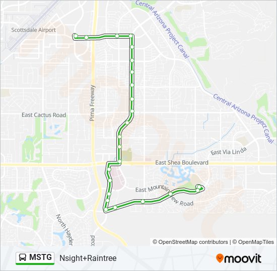 Mapa de MSTG de autobús