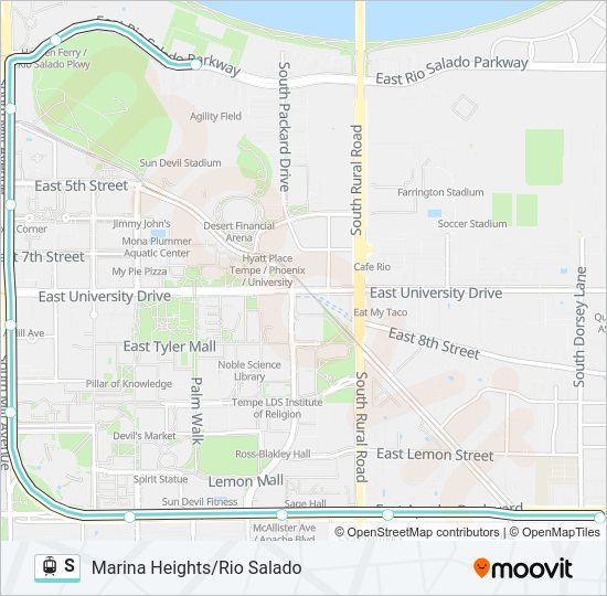 S light rail Line Map