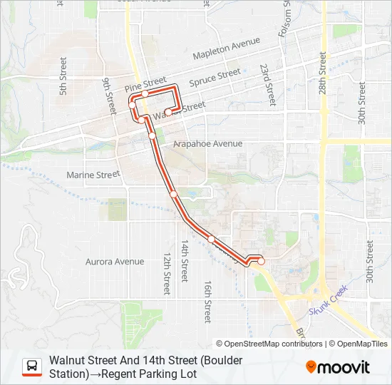 PARK TO PARK SHUTTLE Bus Line Map