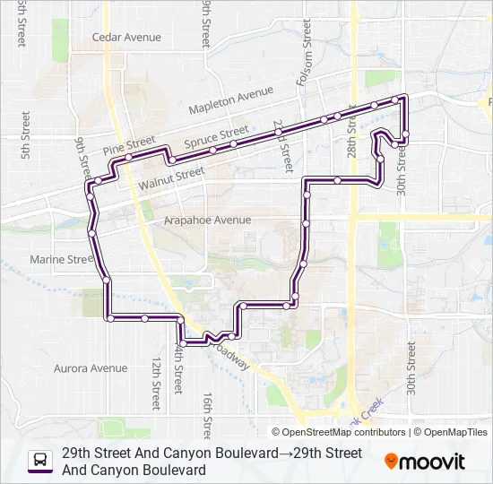 HOP COUNTER CLOCKWISE Bus Line Map