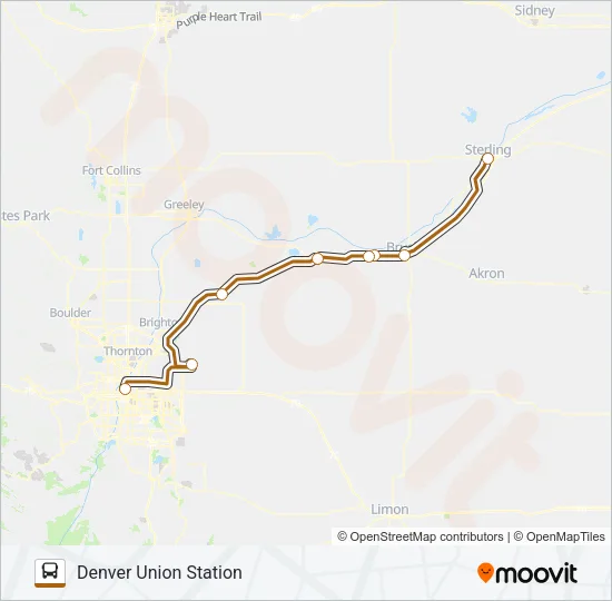 CDOT OUTRIDER Bus Line Map