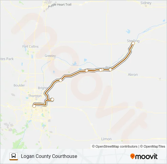 CDOT OUTRIDER Bus Line Map