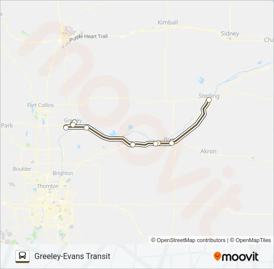 CDOT OUTRIDER Bus Line Map