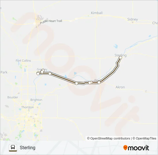 CDOT OUTRIDER Bus Line Map