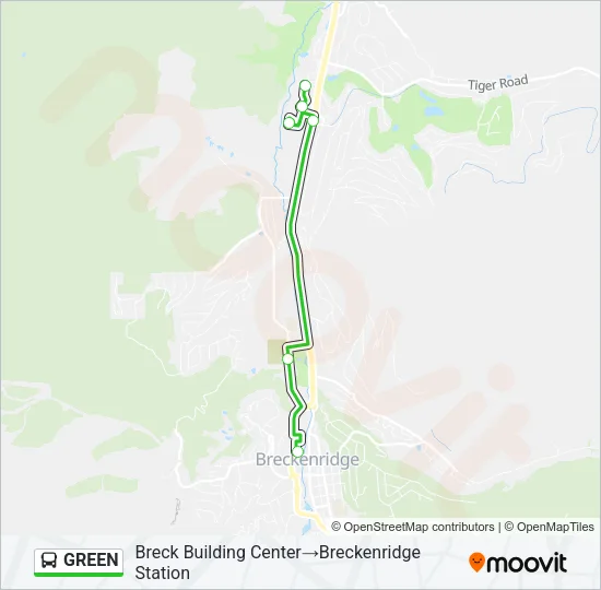 GREEN Bus Line Map