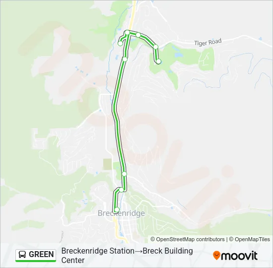 GREEN Bus Line Map