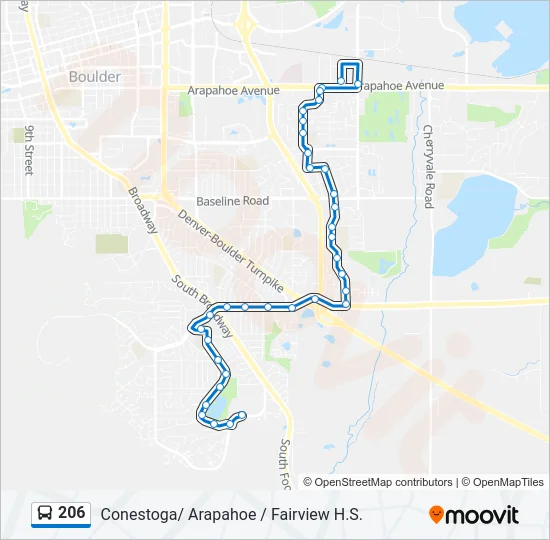206 Bus Line Map